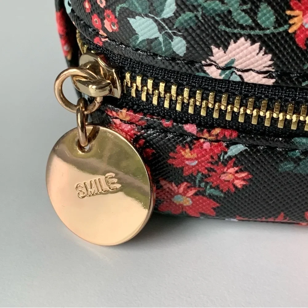 Ann Taylor LOFT Floral Jewelry Box with Mini Mirror